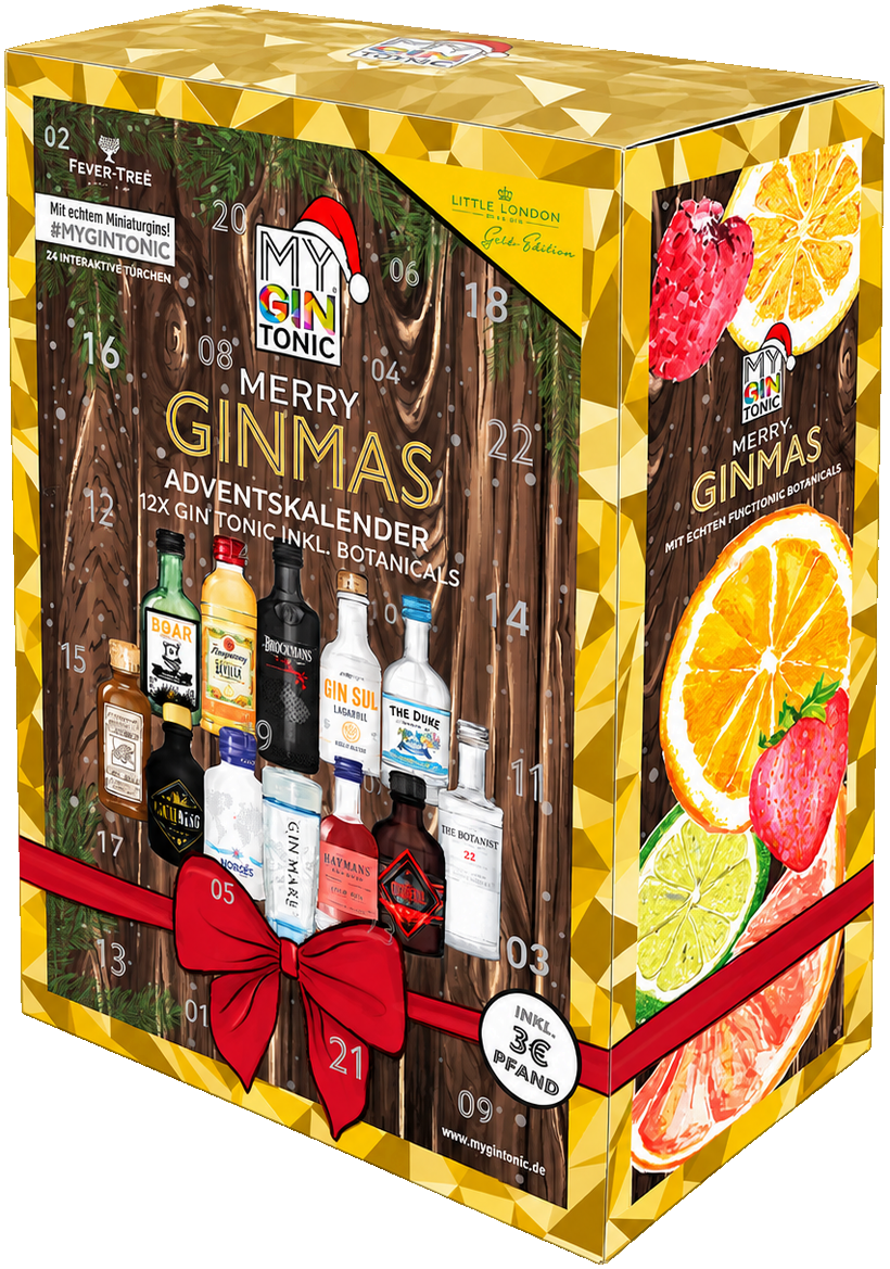 Merry Ginmas advent calendar Gold edition