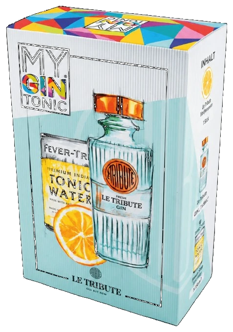 Single box with Illusionist gin, orange botanical and Fever-Tree tonic